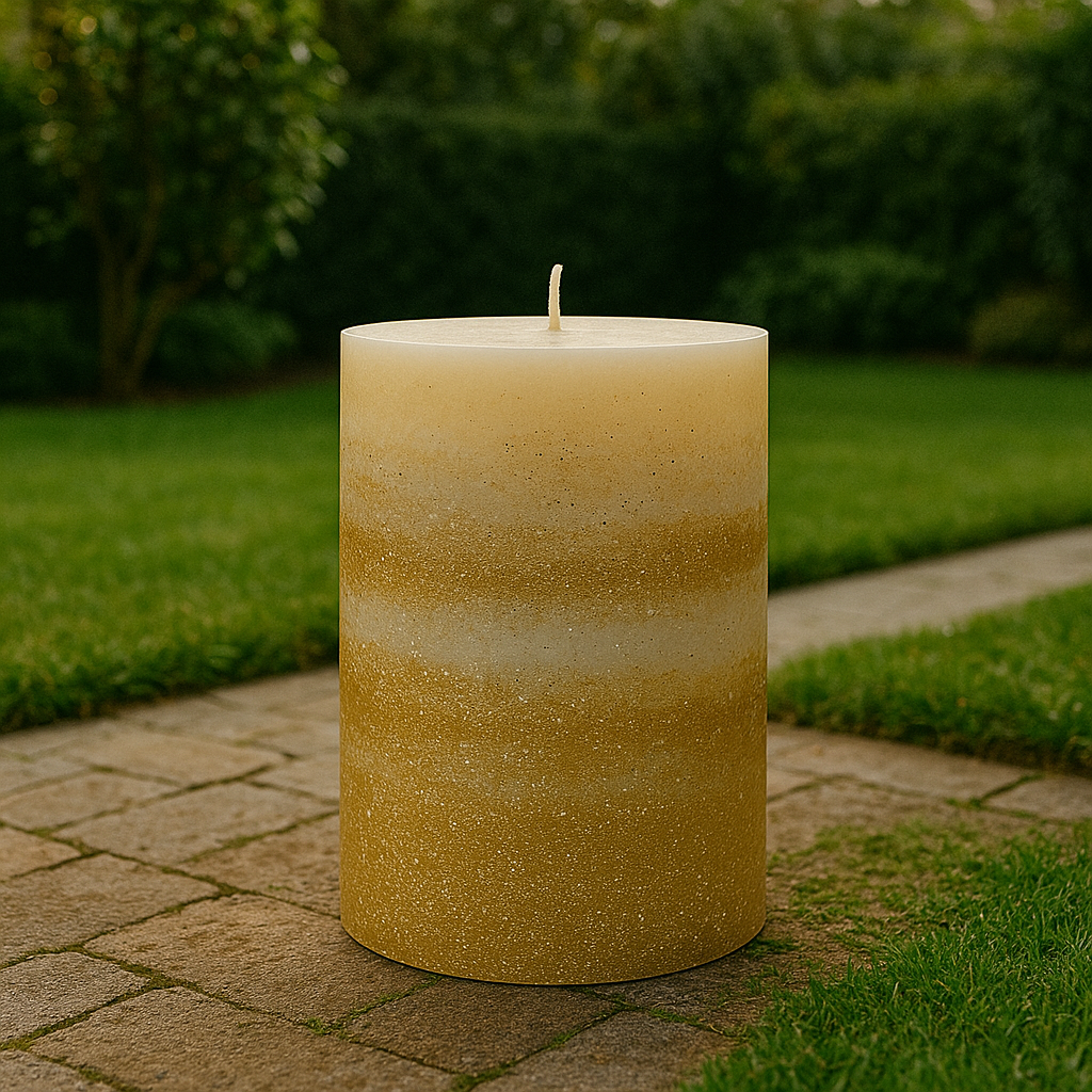Linha Materia – Velas de Chão com Textura Natural e Impacto Escultural
